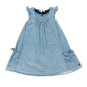 DKNY Girls Dress Lace Detailing Denim Size 5